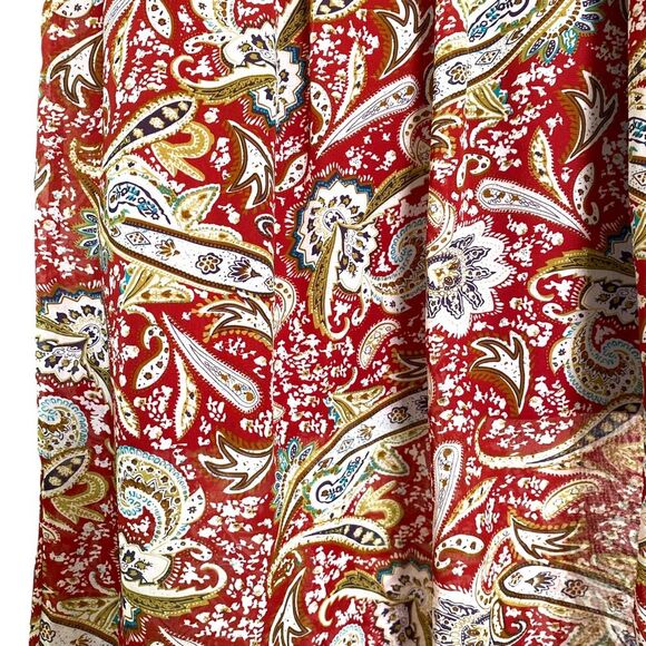 Xhilaration Red Paisley Bohemian Maxi Sleeveless Dress Size Medium - Picture 8 of 8